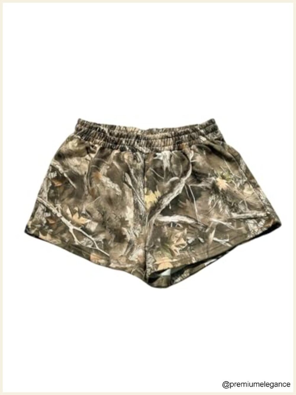 Women's High Rise Camo Athletic Shorts Lightweight Pull On Workout